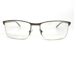 Morel Lightec 8247L Brown Blue Rectangular Eyeglasses‎ Frames 58-19-145 21556